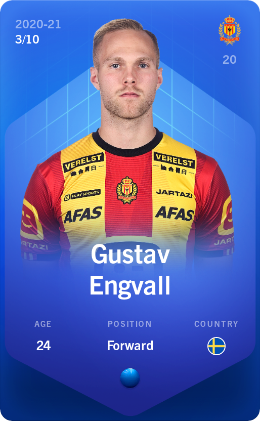 Sorare - Sorare Official - Gustav Engvall 2020-21 • Super Rare 3/10 - NFT # 8923629002455238785092775430683141520646858771024669471102340831633282849294