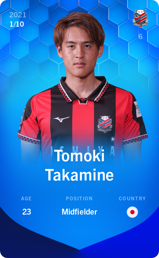 Sorare - Sorare Official - Tomoki Takamine 2021-22 • Super Rare 1/10 - NFT # 65810771720773682293291053433307487822292301740234873524521013895767758128635
