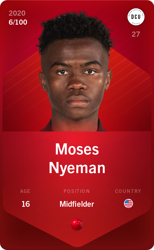 Sorare - Sorare Official - Moses Nyeman 2020-21 • Rare 6/100 - NFT # 254591612969172629870696548909092258400316474585691797464445936636039387121