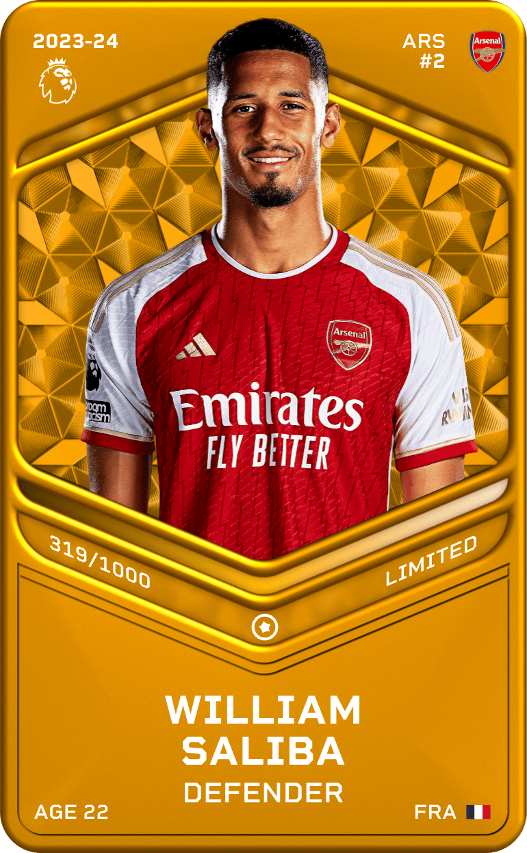 William Saliba 2023-24 • Limited 319/1000
