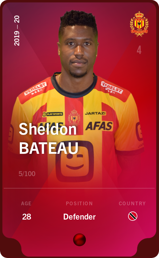 Sorare - Sorare Official - Sheldon Bateau 2019-20 • Rare 5/100 - NFT # 42332609951691850936213935497361809491277490564904765064308569579087759873792