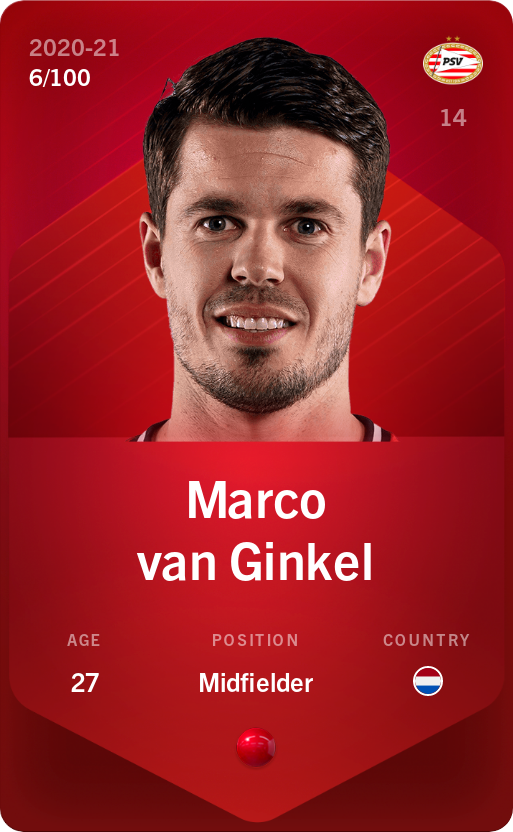 Sorare - Sorare Official - Marco van Ginkel 2020-21 • Rare 6/100 - NFT # 25242758351227258190942370716820298353354902183833765312325045922082614299815
