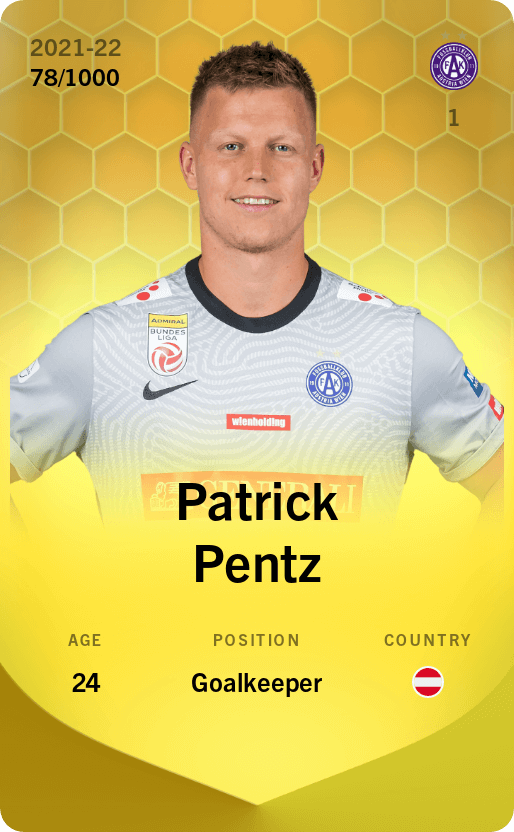 Patrick Pentz 2021-22 • Limited 78/1000