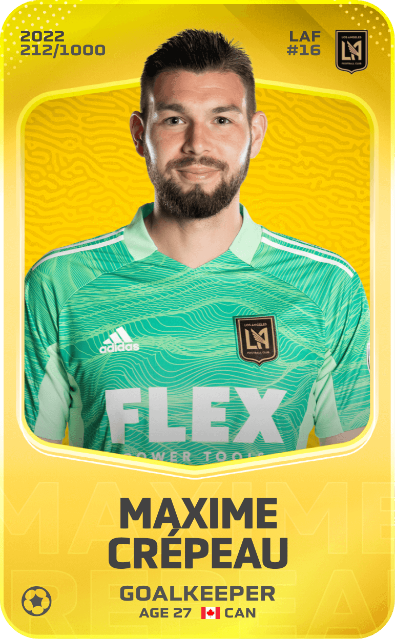 Maxime Crépeau 2022-23 • Limited 212/1000