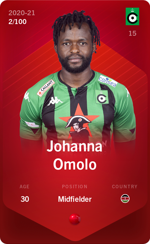 Sorare - Sorare Official - Johanna Omolo 2020-21 • Rare 2/100 - NFT # 19300407377237882692764319411885710784044158365232963822039769369710005363298