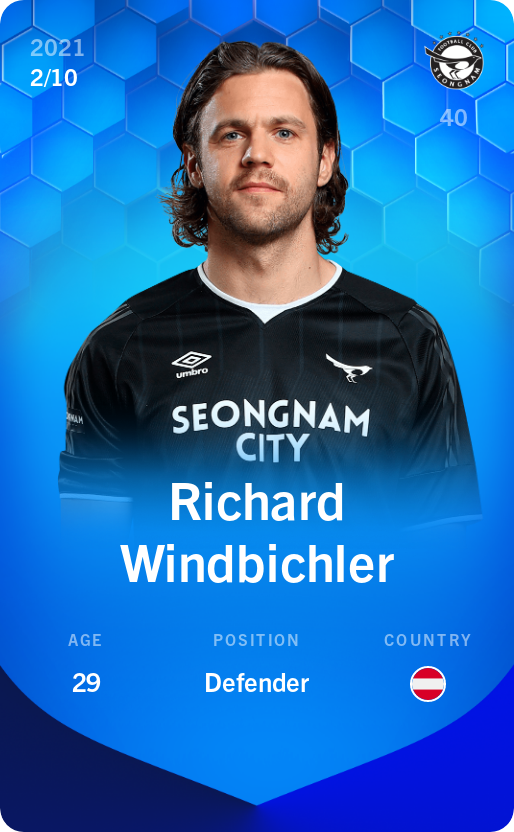 Sorare - Sorare Official - Richard Windbichler 2021-22 • Super Rare 2/10 - NFT # 8844978717261232657102075360183068101068814677798910197931922687149731940798