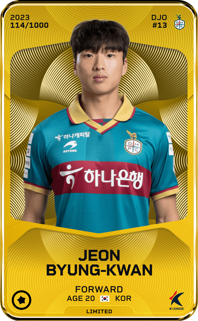 Jeon Byung-Kwan 2023-24 • Limited 114/1000