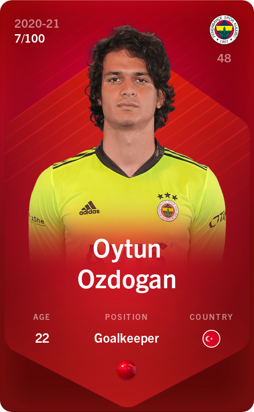 Sorare - Sorare Official - Oytun Ozdogan 2020-21 • Rare 7/100 - NFT # 51361475785607448840872878653800953909559211452900906543095504575175835557412