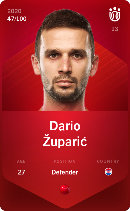 Sorare - Sorare Official - Dario Župarić 2020-21 • Rare 47/100 - NFT # 65216356864848594520775285975372687510061652043116102518109672987153644156044