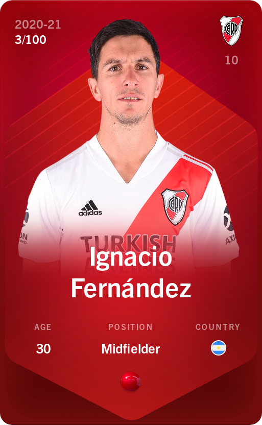 Sorare - Sorare Official - Ignacio Fernández 2020-21 • Rare 3/100 - NFT # 11025902832185941755557410391020748802526513088525670160696503303796769515099
