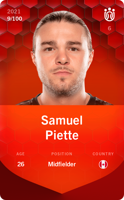 Sorare - Sorare Official - Samuel Piette 2021-22 • Rare 9/100 - NFT # 12236891667230729541155567561204876976909373295794989059043673509413859613551