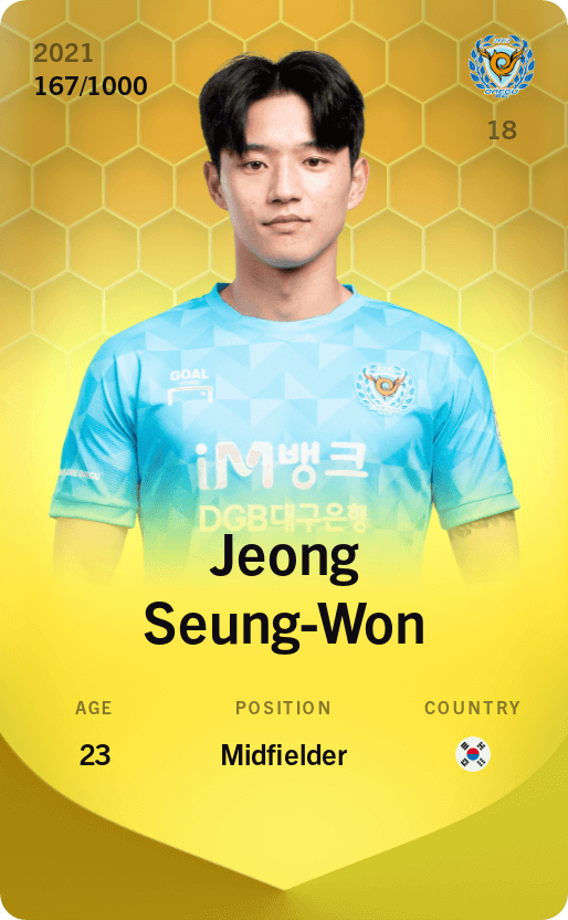 Jeong Seung-Won 2021-22 • Limited 167/1000