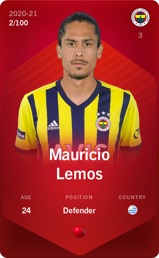 Sorare - Sorare Official - Mauricio Lemos 2020-21 • Rare 2/100 - NFT # 70050388042767665849692963334981852819957388940375876305418103095501743089242