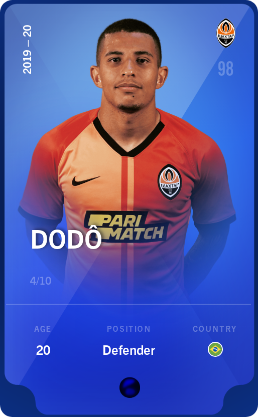 Sorare - Sorare Official - Dodô 2019-20 • Super Rare 4/10 - NFT # 78961816002886567862944077638466666415405440488671739292105782441859194613035