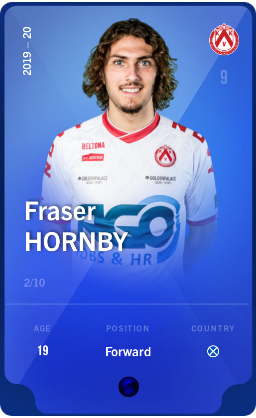 Sorare - Sorare Official - Fraser Hornby 2019-20 • Super Rare 2/10 - NFT # 15359396952609157392103061489433891297900412269215423138585571789778748531963