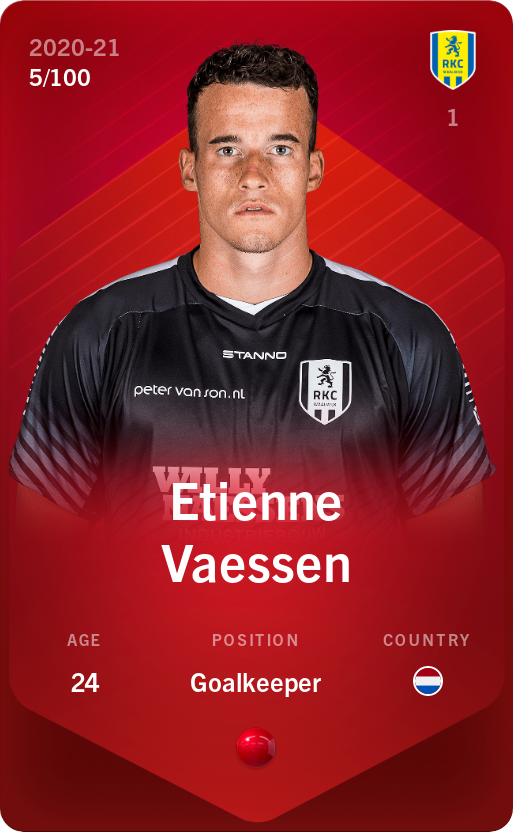 Sorare - Sorare Official - Etienne Vaessen 2020-21 • Rare 5/100 - NFT # 63717810690974381210819443106149647032544343258074268303074202210778667750317