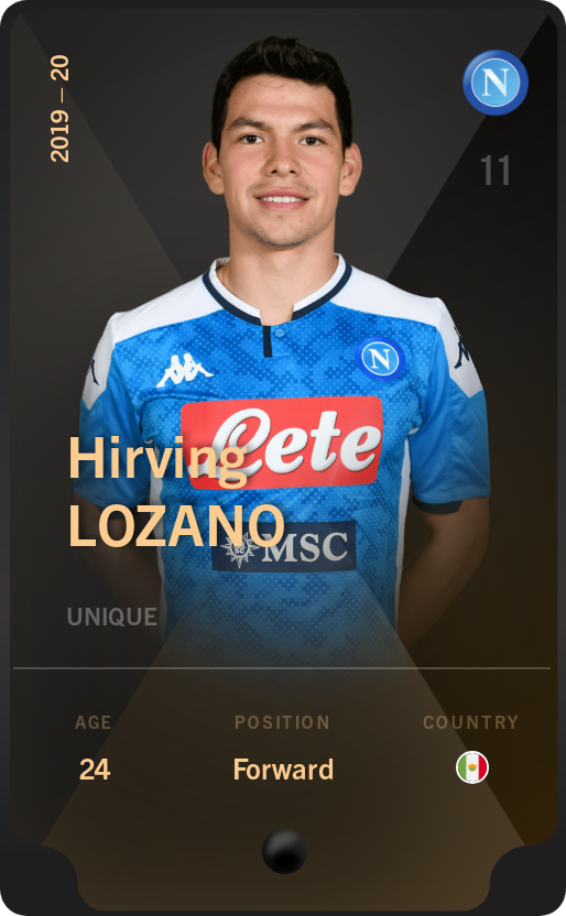 Sorare - Sorare Official - Hirving Lozano 2019-20 • Unique - NFT # 7078518127246614449040587701332572052358696176263193839187587965914565579676