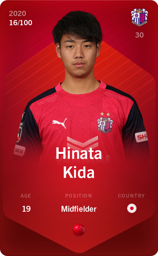 Sorare - Sorare Official - Hinata Kida 2020-21 • Rare 16/100 - NFT # 111516324543794024124525465604823448842826808706574350902635611919501025242212