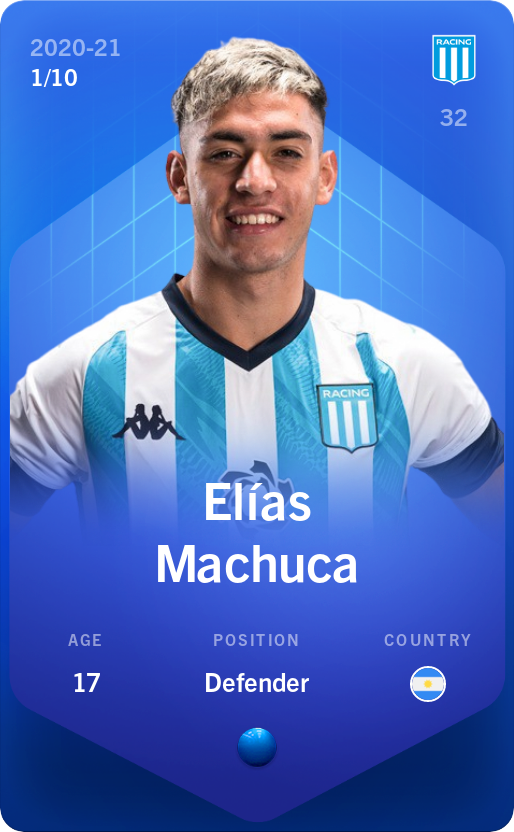 Sorare - Sorare Official - Elías Machuca 2020-21 • Super Rare 1/10 - NFT # 108576978356204585351179095064493759133682561113858610317333287030906814111568