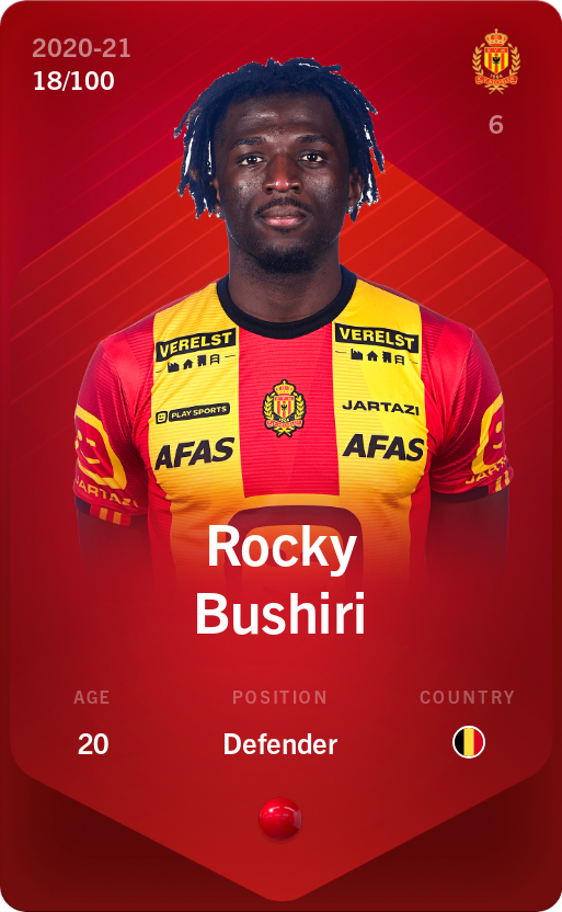 Sorare - Sorare Official - Rocky Bushiri 2020-21 • Rare 18/100 - NFT # 111834929937965834660703986638067065521228842580414246117174576283018857326472