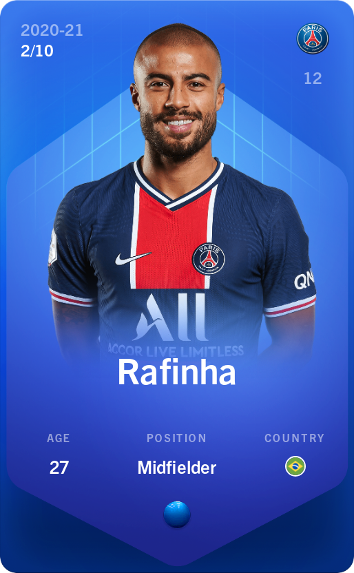 Sorare - Sorare Official - Rafinha 2020-21 • Super Rare 2/10 - NFT # 72788996962033215654205966827198123066078803016936235135260899240828112823169