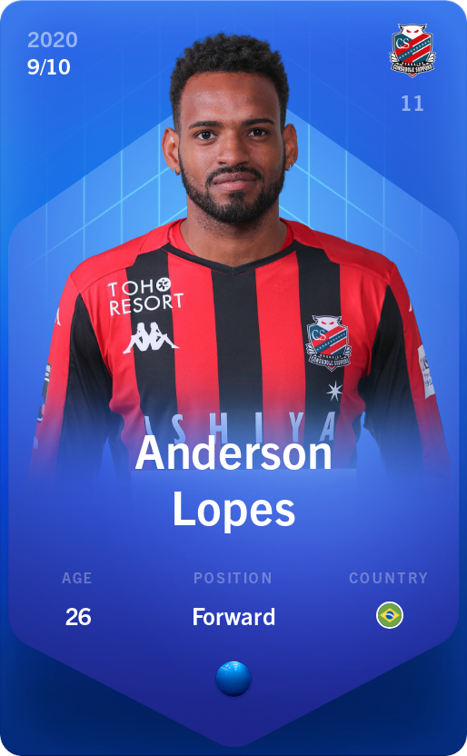 Sorare - Sorare Official - Anderson Lopes 2020-21 • Super Rare 9/10 - NFT # 69498419493286782942656222684563462791922259943318484798747714467211671146054