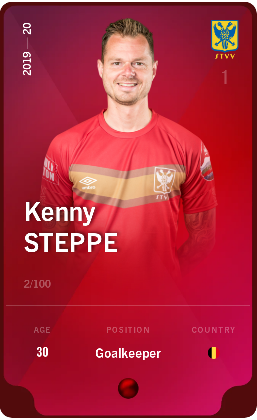 Sorare - Sorare Official - Kenny Steppe 2019-20 • Rare 2/100 - NFT # 106968327948583207099228311212316452865168178348612979858704058787131016256985