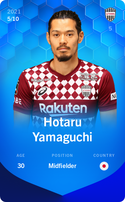 Sorare - Sorare Official - Hotaru Yamaguchi 2021-22 • Super Rare 5/10 - NFT # 10573445357122738917300399591379468542161040756414004083263198633650339741513