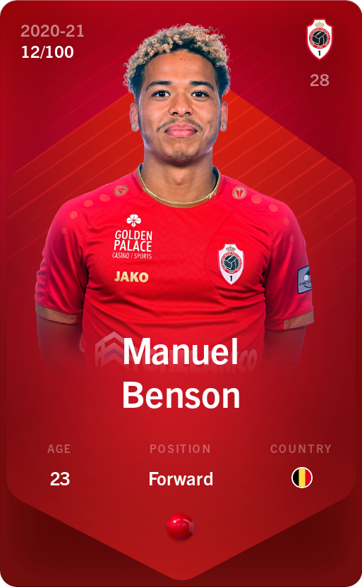 Sorare - Sorare Official - Manuel Benson 2020-21 • Rare 12/100 - NFT # 82777286645198772373535834218646571842584565214436673037493773908790922119481