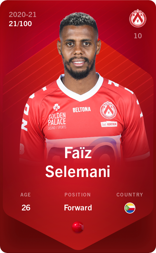 Sorare - Sorare Official - Faïz Selemani 2020-21 • Rare 21/100 - NFT # 61855213062239197604856517692076541346704548224499733870341358754135299931843