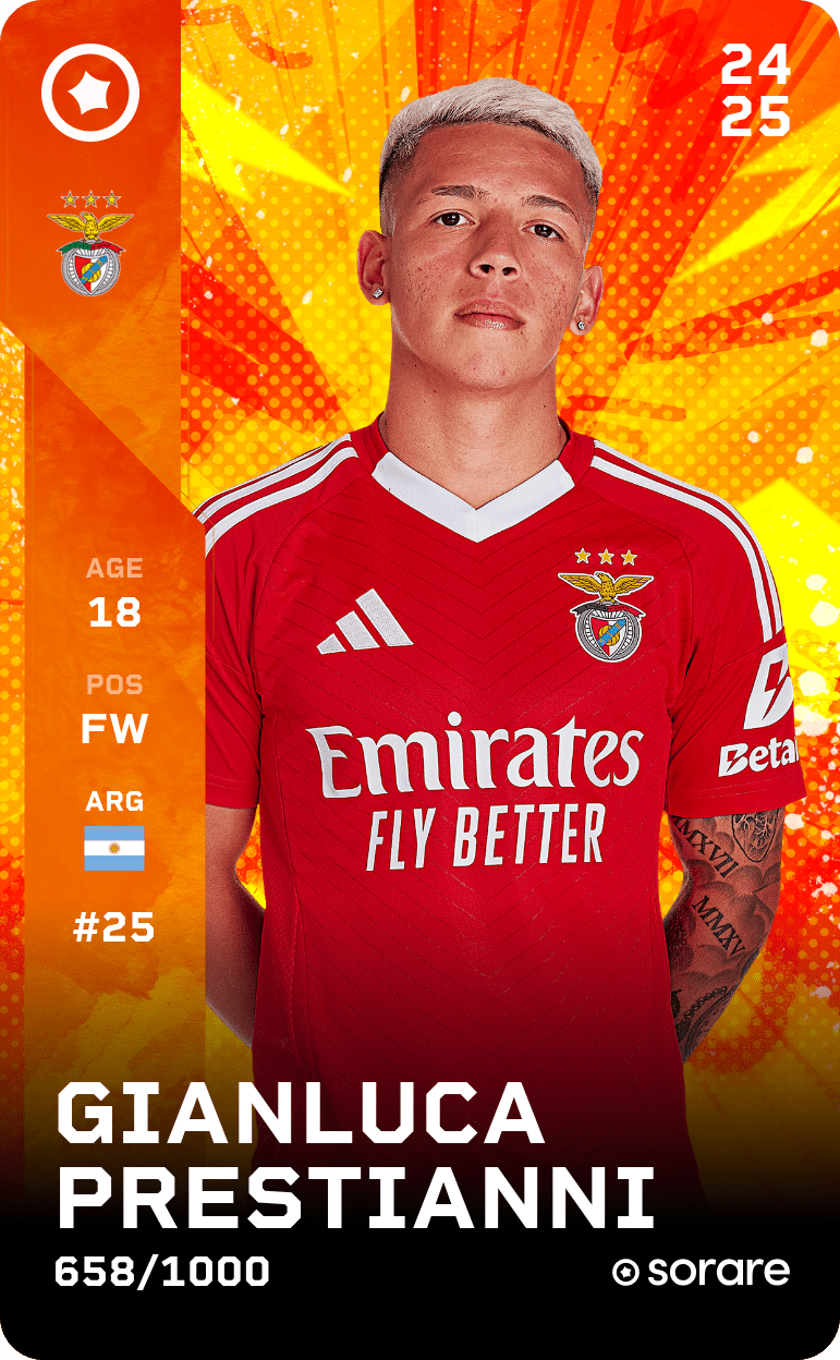 Gianluca Prestianni 2024-25 • Limited 658/1000
