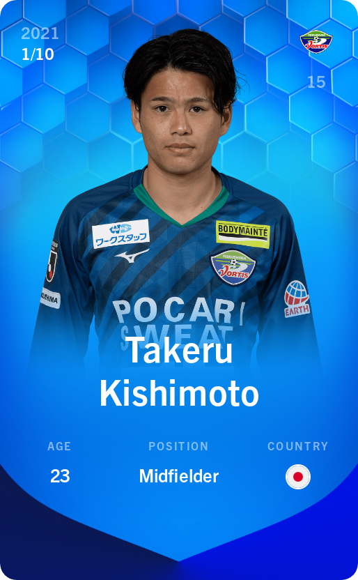 Sorare - Sorare Official - Takeru Kishimoto 2021-22 • Super Rare 1/10 - NFT # 34692125325333090426513133352326278654841531170021224263907392440185236839292