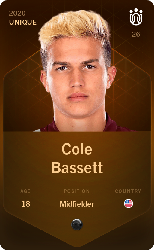 Sorare - Sorare Official - Cole Bassett 2020-21 • Unique - NFT # 102244070737135729196438644736078812772941275928951610133435911852168311238491