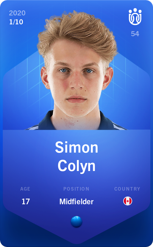 Sorare - Sorare Official - Simon Colyn 2020-21 • Super Rare 1/10 - NFT # 24410175547749193042321772597252737719198534766273272958118853160319619970832