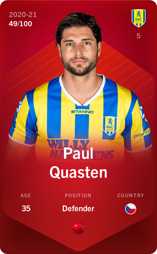 Sorare - Sorare Official - Paul Quasten 2020-21 • Rare 49/100 - NFT # 109352429618872464889371203533725437852375924594557501736810967882964788205911