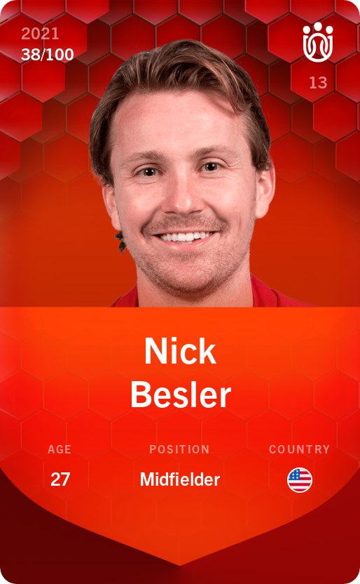 Sorare - Sorare Official - Nick Besler 2021-22 • Rare 38/100 - NFT # 109547493136441891205275845364091063875144702442279530897796488849903179310383
