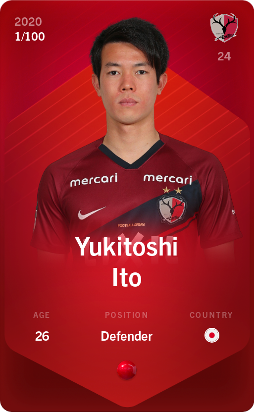 Sorare - Sorare Official - Yukitoshi Ito 2020-21 • Rare 1/100 - NFT # 86375615187341708957324871880389269381363063804282057430808074157550049556119