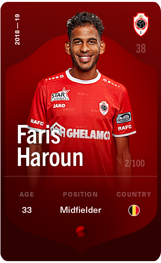 Sorare - Sorare Official - Faris Haroun 2018-19 • Rare 2/100 - NFT # 27591378578607568730660758249610038908378349088948563722264127801476029963747