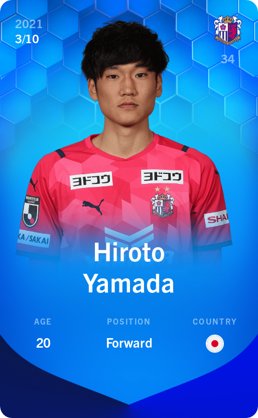 Sorare - Sorare Official - Hiroto Yamada 2021-22 • Super Rare 3/10 - NFT # 43116542438425579257487291263989918414760717908980827256228526782070252849424