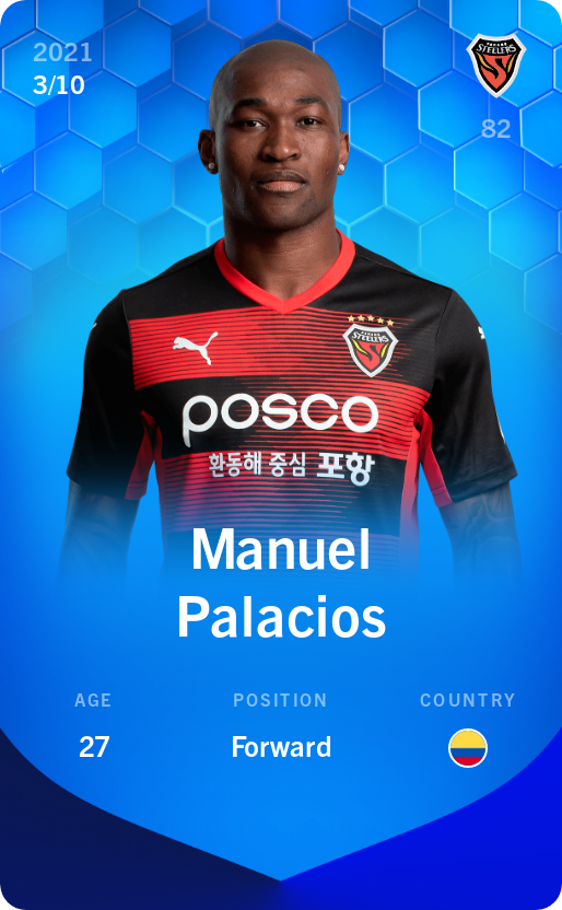 Sorare - Sorare Official - Manuel Palacios 2021-22 • Super Rare 3/10 - NFT # 82334913198718893354405420533160565626783263298389032736367364474367047581700