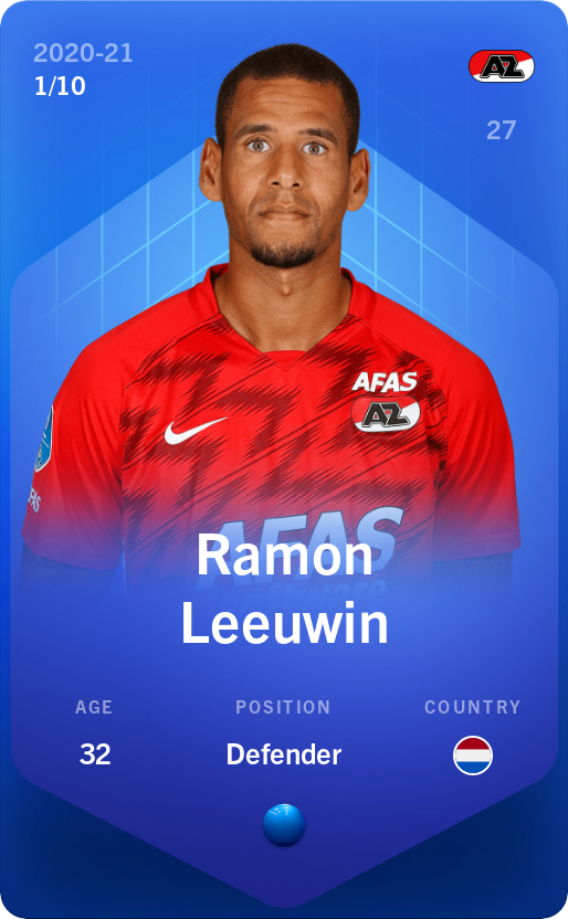Sorare - Sorare Official - Ramon Leeuwin 2020-21 • Super Rare 1/10 - NFT # 1294372660027370218946067889269380528428500724756181597831741170379601877915