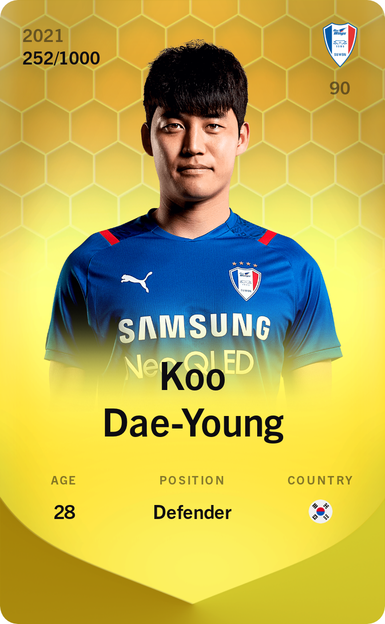 Sorare - Sorare Official - Koo Dae-Young 2021-22 • Limited 252/1000 - NFT # 57724164315236985882769171760479833110950681282717980482950800699326131920076