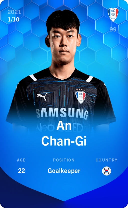 Sorare - Sorare Official - An Chan-Gi 2021-22 • Super Rare 1/10 - NFT # 105942041458007737376713452319208399969883207379812989606771722583004892995428