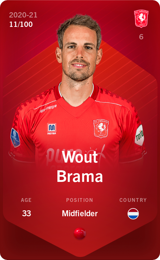 Sorare - Sorare Official - Wout Brama 2020-21 • Rare 11/100 - NFT # 8072903890502800228033949761599740499550683887314553220260341465528728357858