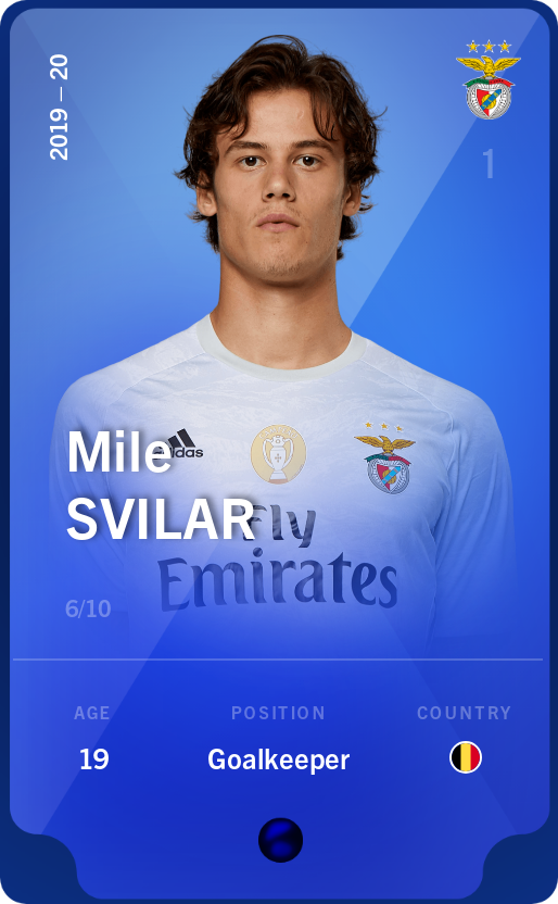 Sorare - Sorare Official - Mile Svilar 2019-20 • Super Rare 6/10 - NFT # 111284156844361480152979480820069177686072844599085981373177499529223536318835