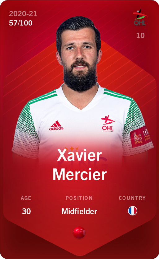 Sorare - Sorare Official - Xavier Mercier 2020-21 • Rare 57/100 - NFT # 85314306749642198472397649947808994642062649120368743928028234192452494742059
