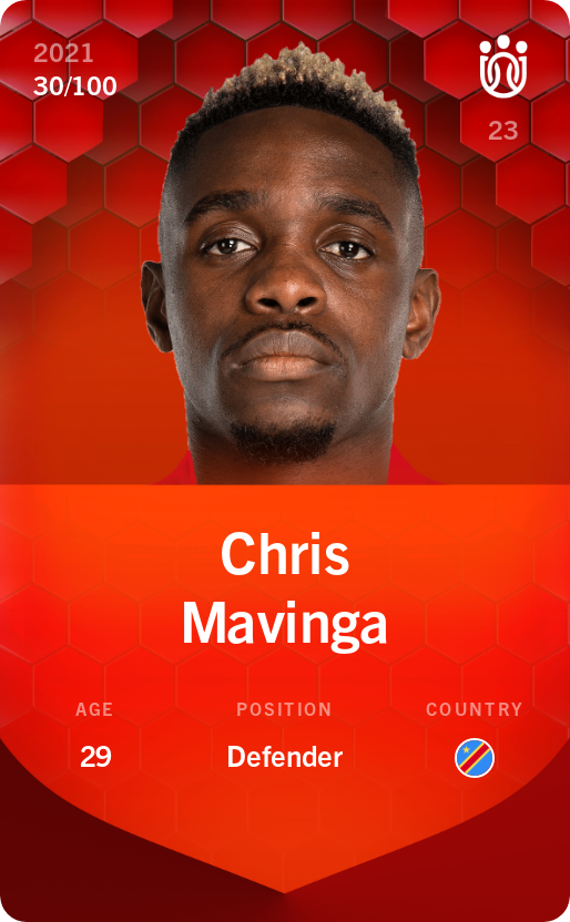 Sorare - Sorare Official - Chris Mavinga 2021-22 • Rare 30/100 - NFT # 52421533523513044264920294509936717814687298185690895841530139855197303564989