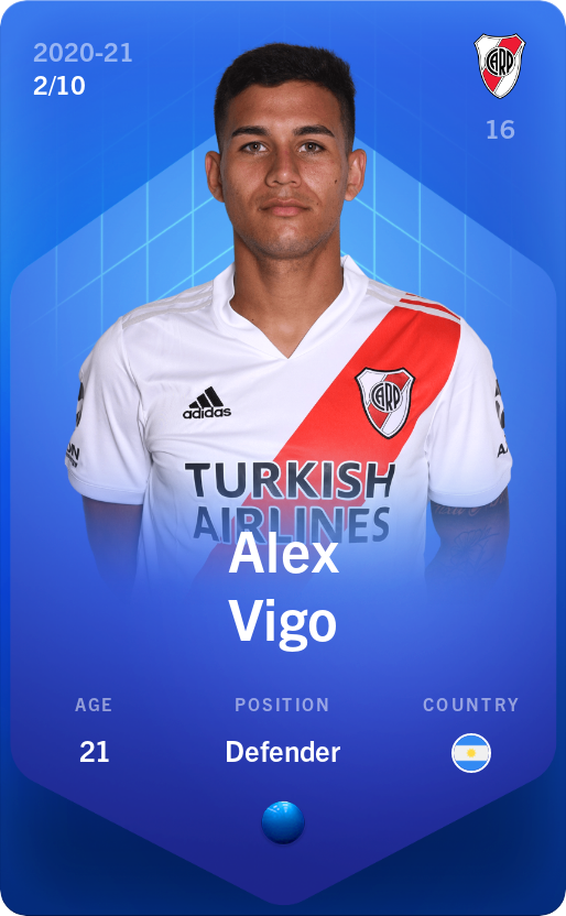 Sorare - Sorare Official - Alex Vigo 2020-21 • Super Rare 2/10 - NFT # 8757096190123680046961334496121458784726612197225327187867731710073644453165