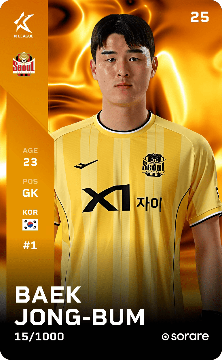 Baek Jong-Beom 2025-26 • Limited 15/1000