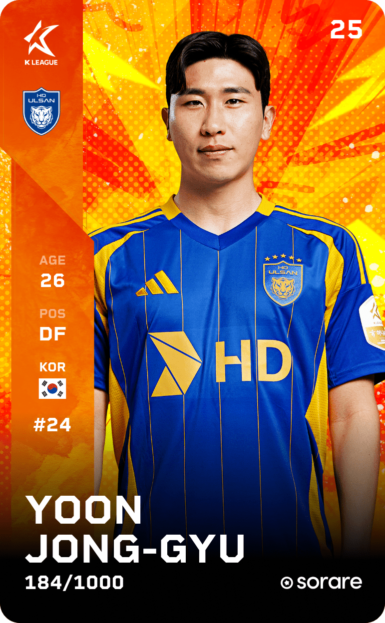 Yoon Jong-Gyu 2025-26 • Limited 184/1000